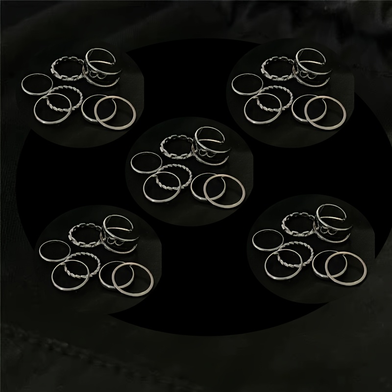 7/14pcs Set Easy Open Rings for Women — Christmas Gift